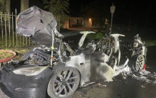 Tesla cars catching fire