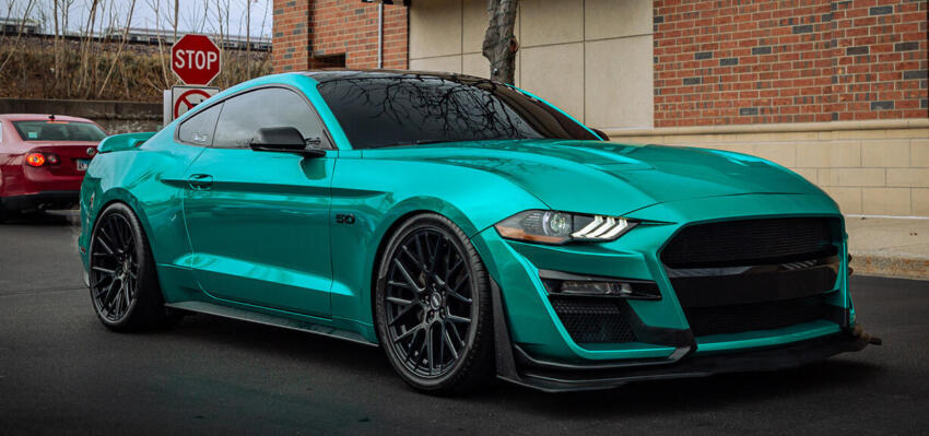 Teal Mustang